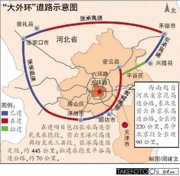 北京大外环最新规划图揭秘，城市发展的宏伟蓝图与未来展望